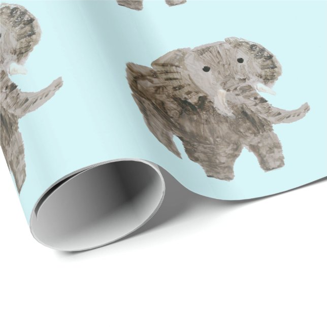 Djur elefantkonst för vild presentpapper (Rullad Hörn)