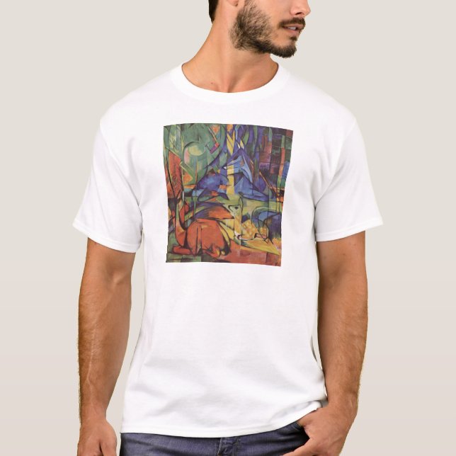 Djur Expressionismabstraktdesign Tee Shirt (Framsida)