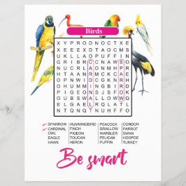 Djur & Fåglar Ordsök | Rolig Utbildning Reklamblad