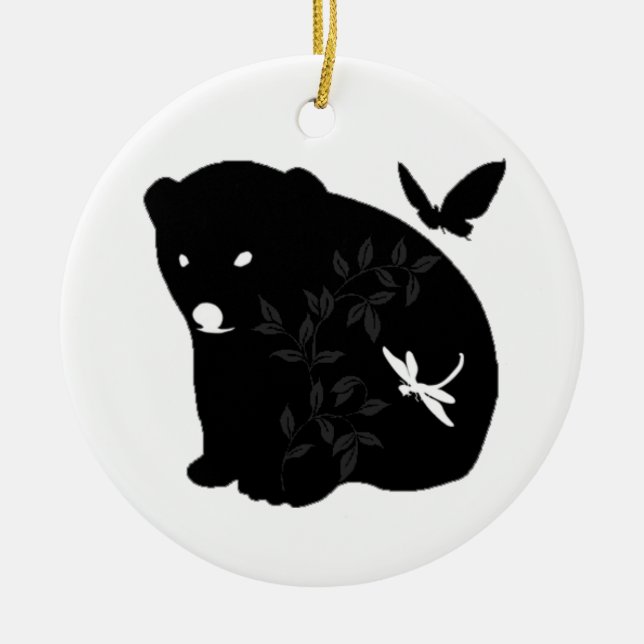 djur familj julgransprydnad keramik (Framsidan)