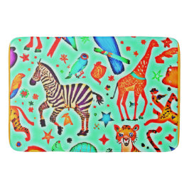  djur - färgad Vild Badrumsmatta