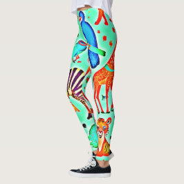  djur - färgad Vild Leggings