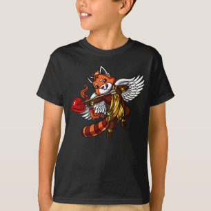 Djur för Cupid för röd Pandabjörn gulligt T Shirt