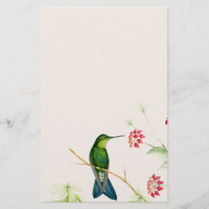 Djur för djurliv för Hummingbirdfågelblommor bl Brevpapper