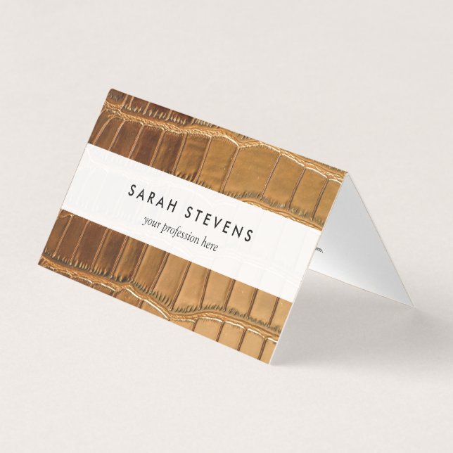 Djur för Fauxkrokodilläder flår mönster Visitkort (Framsida)