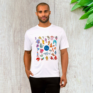 Djur för havslevande djur: färgämnen för havslevan t shirt