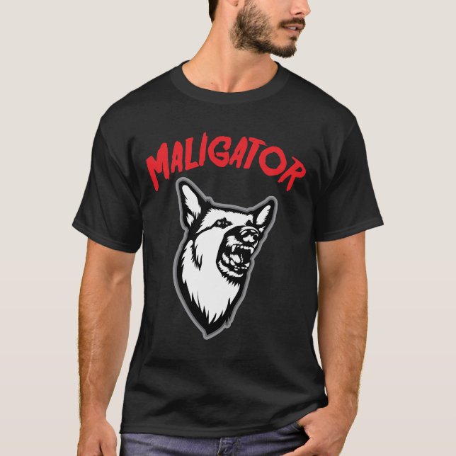Djur för Maligator belgareMalinois hund älskare T Shirt (Framsida)