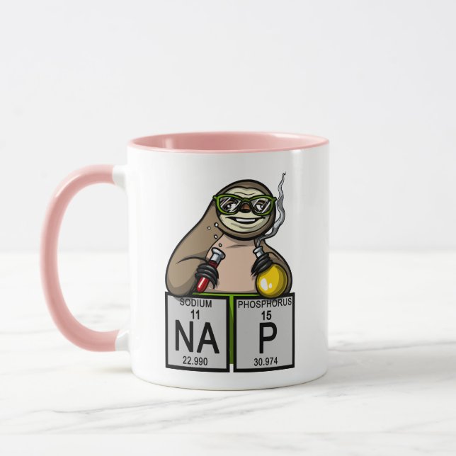 Djur för vetenskap för Slothkemilärare Mugg (Vänster)