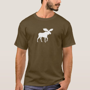 Djur för vild för djurliv för vitälgSilhouette Tee Shirt