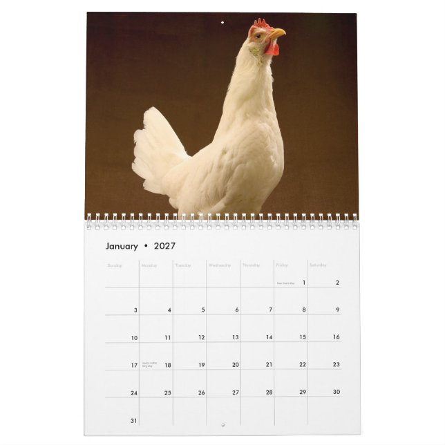 Djur fotografikalender för lantgård kalender (Jan 2027)
