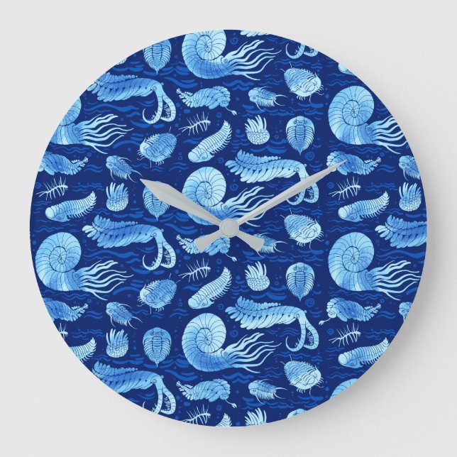 Djur från antika djur: Trilobites, Anomalocaris... Stor Klocka (Framsida)