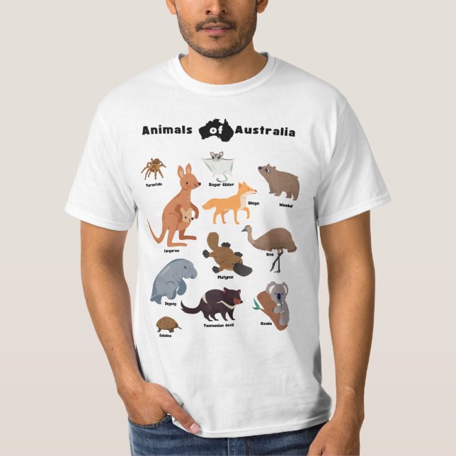 Djur från Australien Aussie Wildlife T Shirt (Framsida)