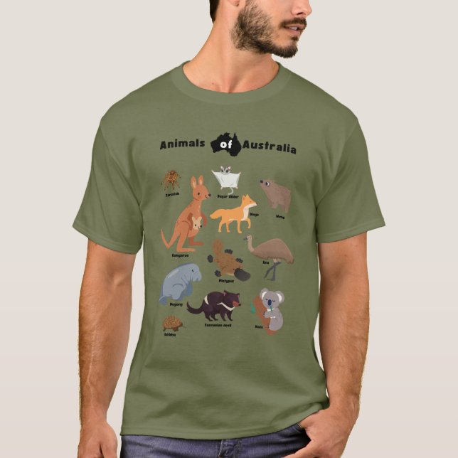 Djur från Australien Aussie Wildlife T-Shirt (Framsida)