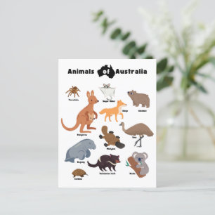 Djur från Australien Aussie Wildlife Vykort