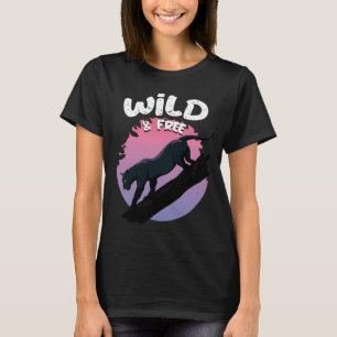 Djur från djungeln vild och Free Black Panther T Shirt