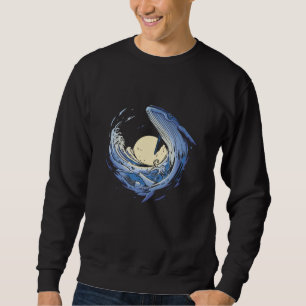 Djur från Ocean Wave Whale Sea Animals Lång Ärmad Tröja