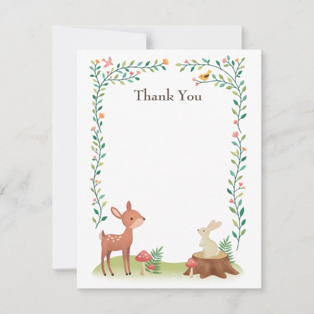 Djur från våtmark tack kort (Framsida)