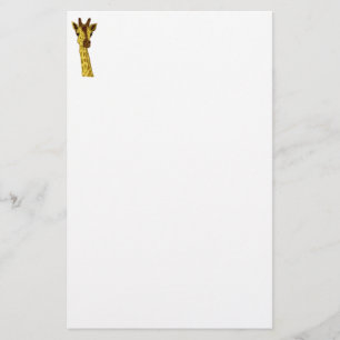 Djur - giraff (utan bakgrund) brevpapper