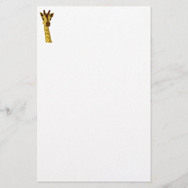Djur - giraff (utan bakgrund) brevpapper (Framsida)