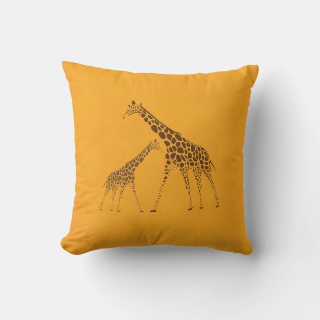 Djur giraffbild för vild kudde (Framsida)