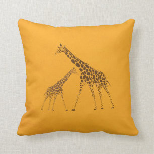 Djur giraffbild för vild kudde