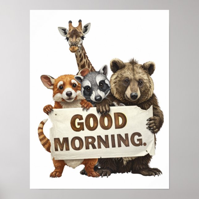 Djur, God morgon, Poster (Framsidan)