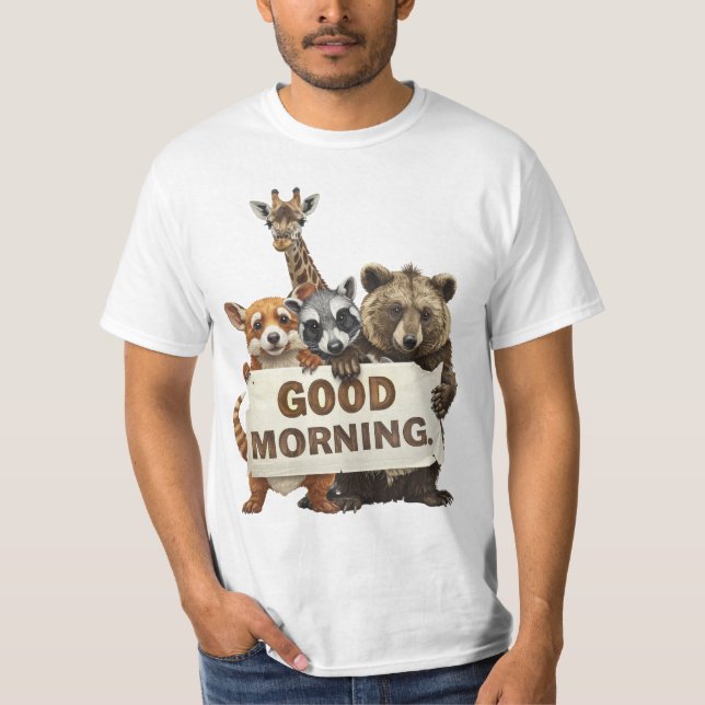 Djur, God Morgon, T Shirt (Framsida)