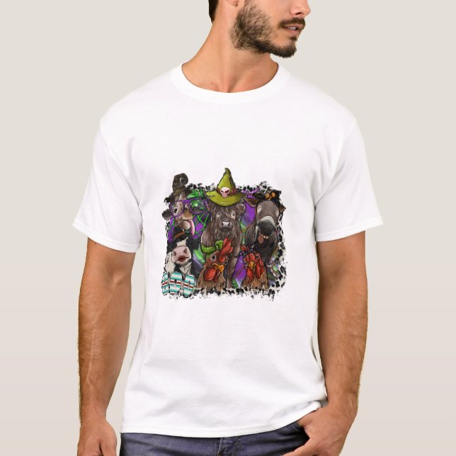 Djur Halloween T Shirt (Framsida)