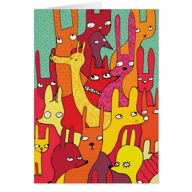 Djur Hälsningskort (Framsidan)