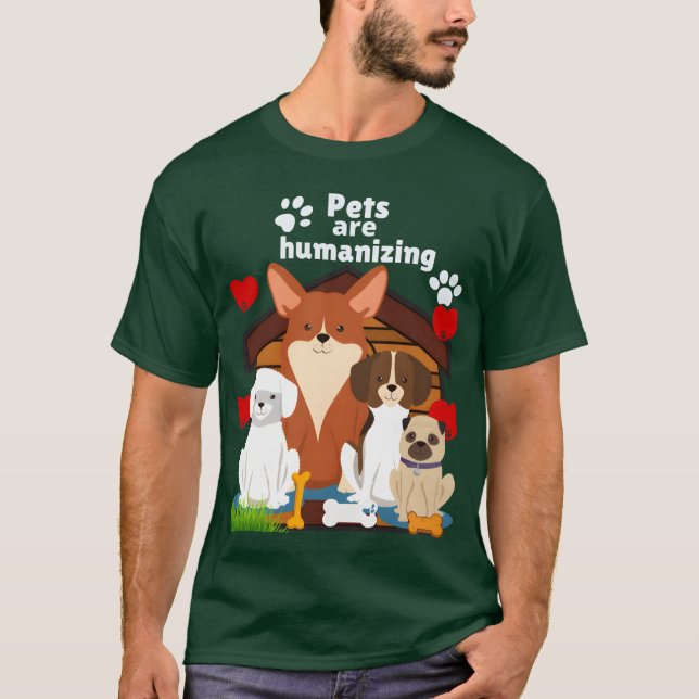 Djur Husdjur gör tjej mänsklig T Shirt (Framsida)