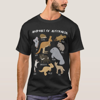 Djur i Australien Australiensisk djurälskande pojk T Shirt