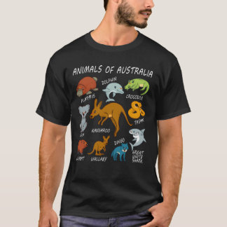 Djur i Australien retro T Shirt
