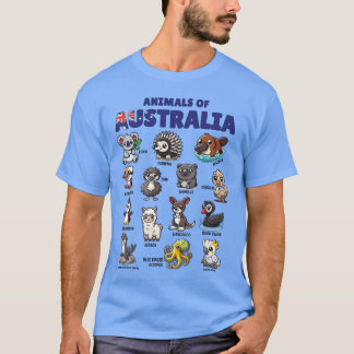 Djur i Australien Utbildning Australiensiska Djur T Shirt