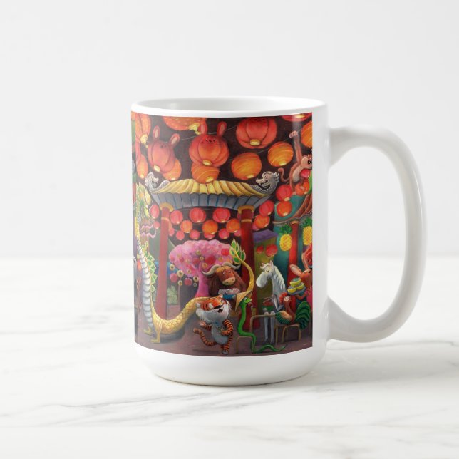 Djur i chinaTown Kaffemugg (Höger)