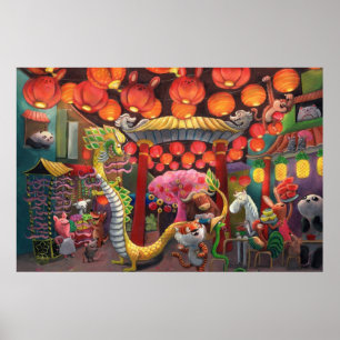 Djur i chinaTown Poster