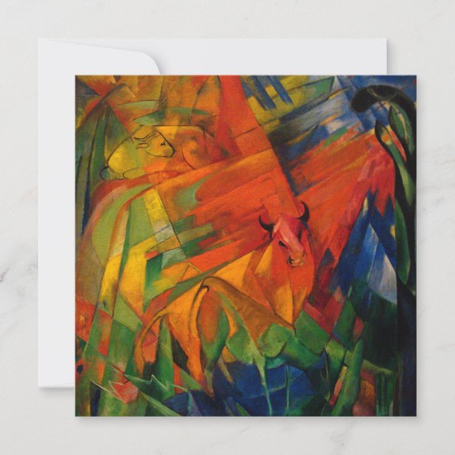 Djur i ett landskap av Franz Marc Inbjudningar (Framsida)