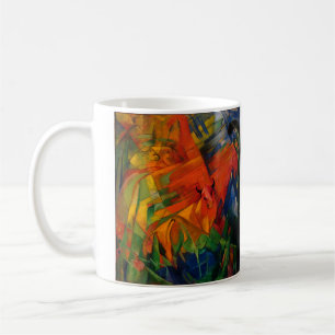 Djur i ett landskap av Franz Marc Kaffemugg