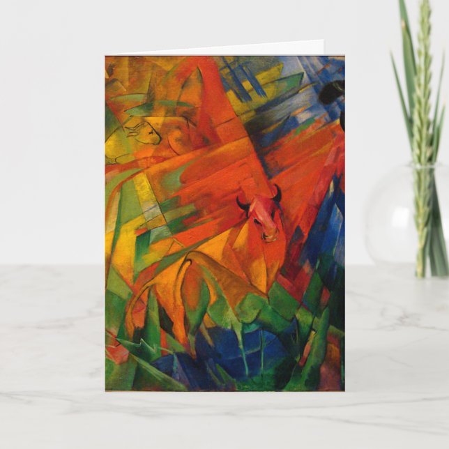 Djur i ett landskap av Franz Marc Kort (Framsida)