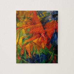 Djur i ett landskap av Franz Marc Pussel