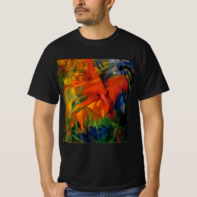 Djur i ett landskap av Franz Marc T Shirt (Framsida)
