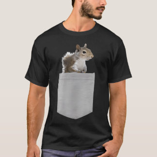 Djur i fickan amerikansk grå t shirt