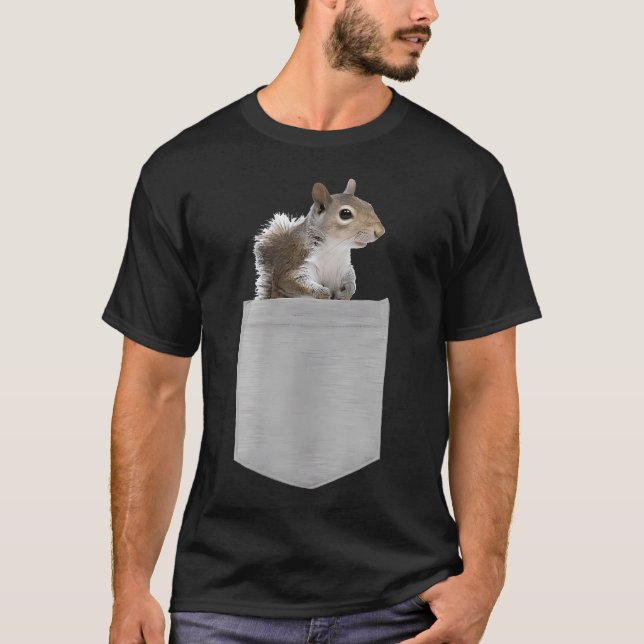 Djur i fickan amerikansk grå t shirt (Framsida)