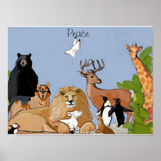 Djur i fred poster