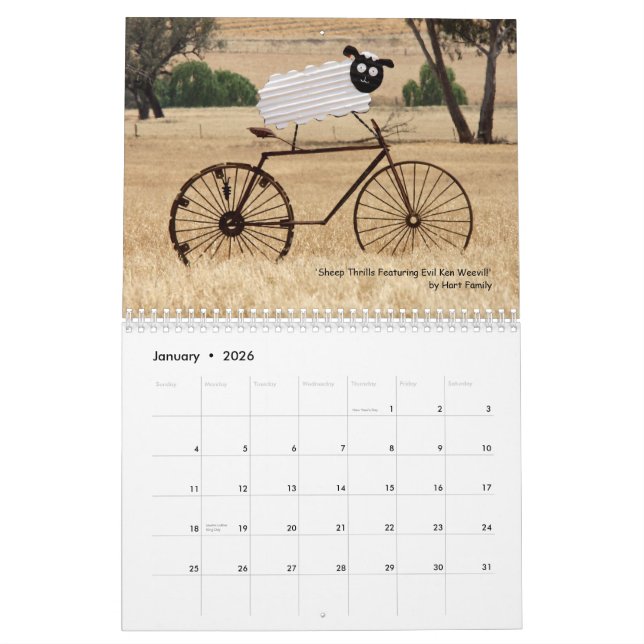 Djur i kalender för bikes (Jan 2026)