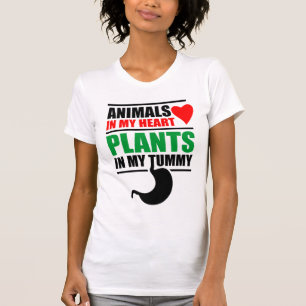 Djur i min hjärta, växter i min Tummy T-shirt