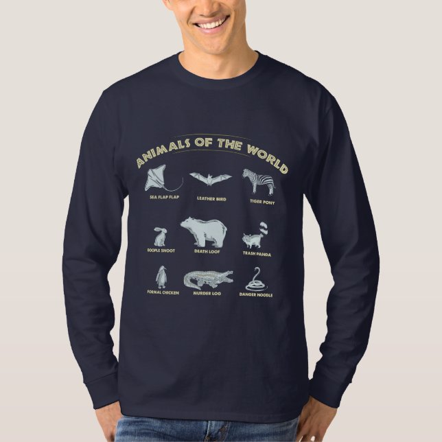 Djur i Namn, World Exotic Wildlife T Shirt (Framsida)