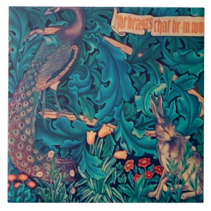 Djur i skogen, William Morris Kakelplatta