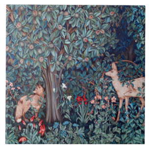 Djur i skogen, William Morris Kakelplatta