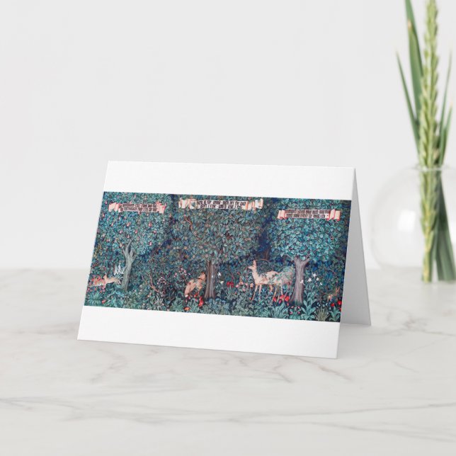 Djur i skogen, William Morris Kort (Framsida)