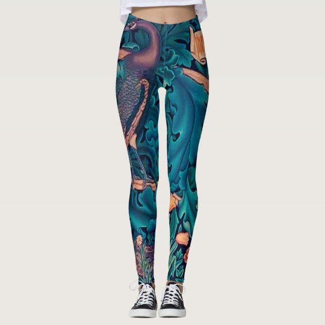 Djur i skogen, William Morris Leggings (Framsida)
